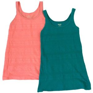 TWO FOR ONE Mossimo bright summer lace tank tops
